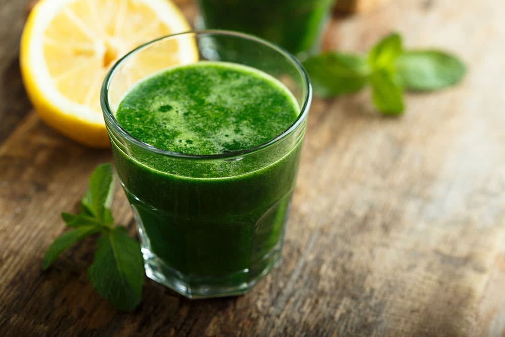 Fresh green wellness beverage